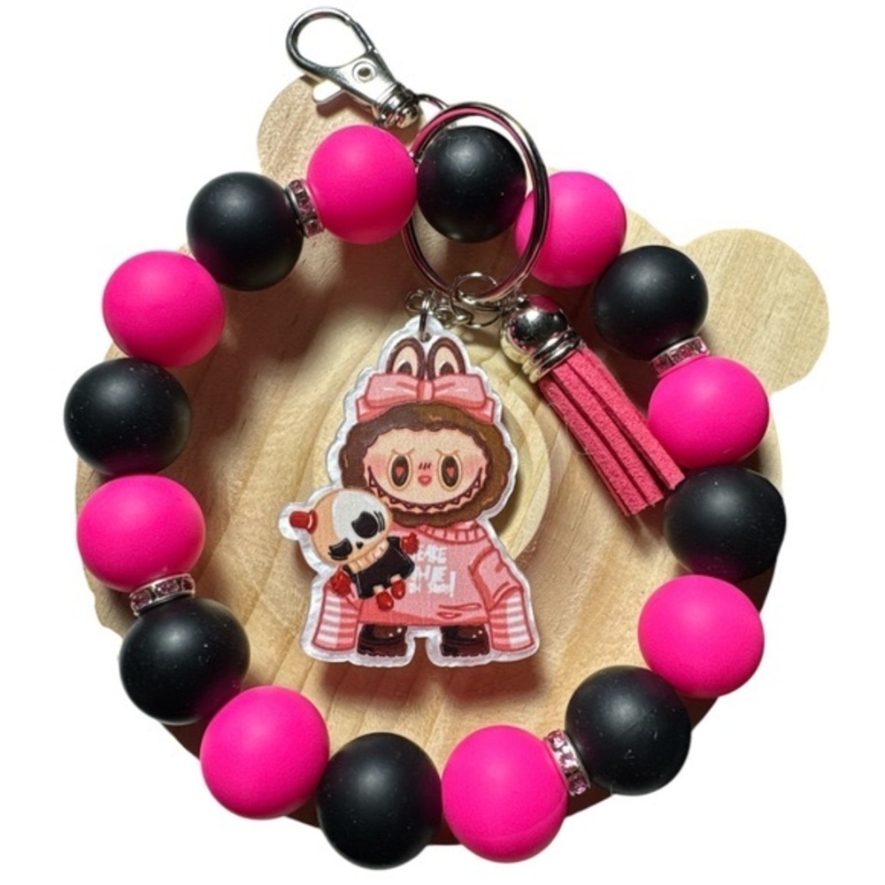 Labubu Tycoco Acrylic Beaded Tassel Removable Keychain Brand New, Great Gift - Picture 1 of 1